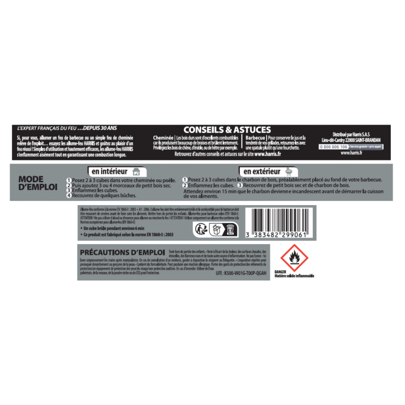 Acheter 40 cubes allume-feu super puissant