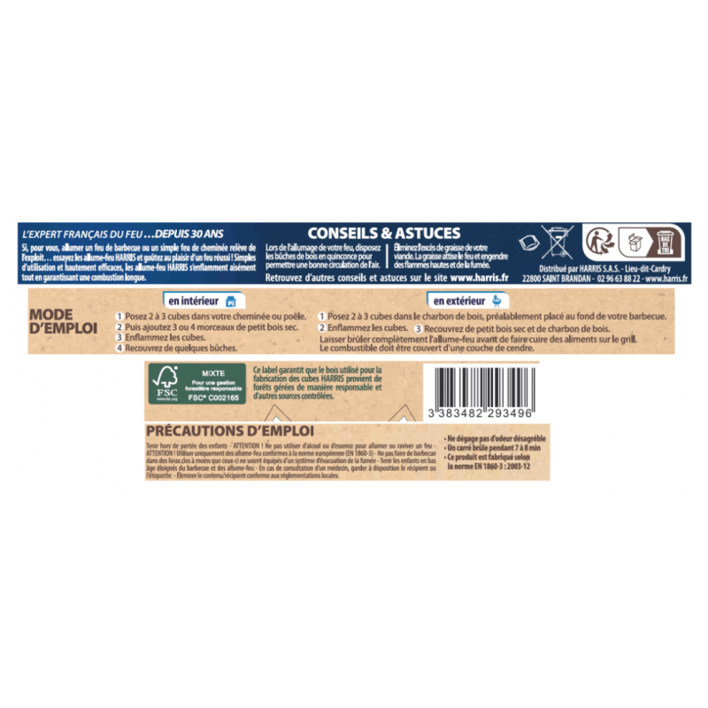 Acheter 40 cubes allume feu 100% végétal