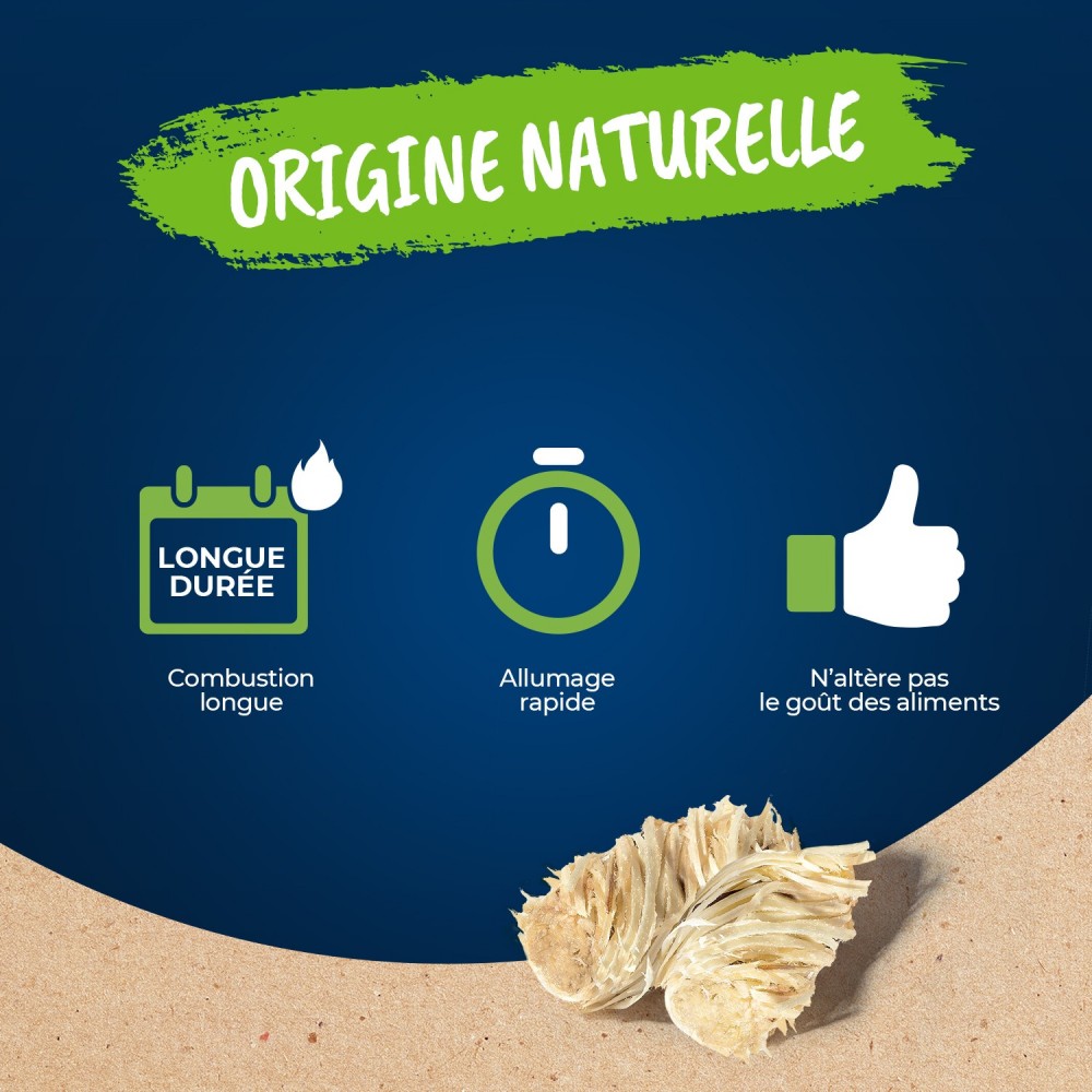 Acheter 50 rouleaux allume-feu 100% naturels