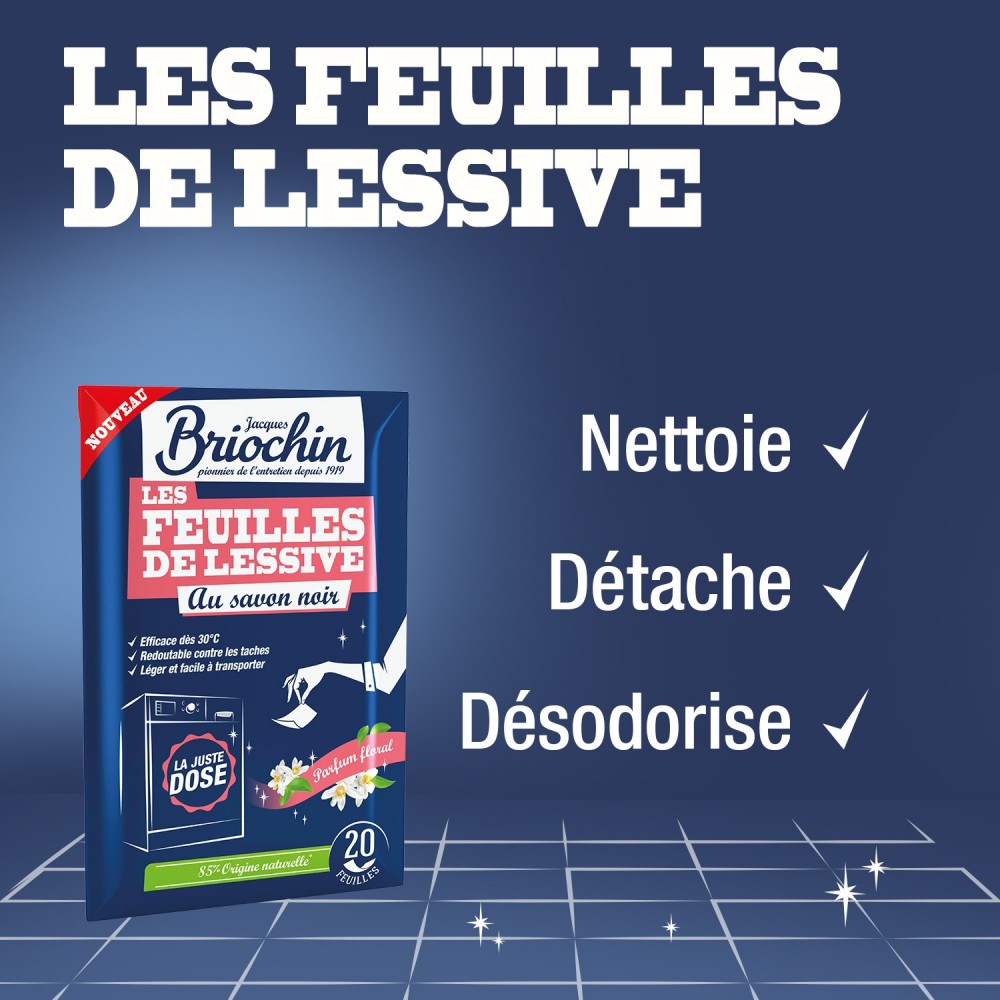 Acheter Feuilles de lessive au Savon noir parfum Bouquet floral