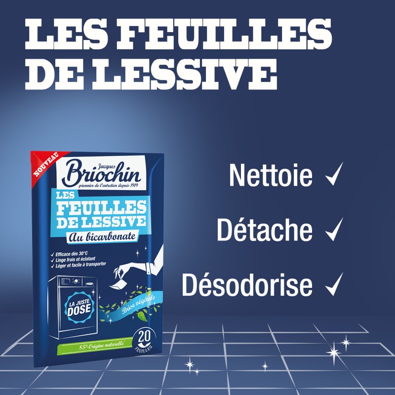 Acheter Feuilles de lessive au Bicarbonate parfum Brise végétale