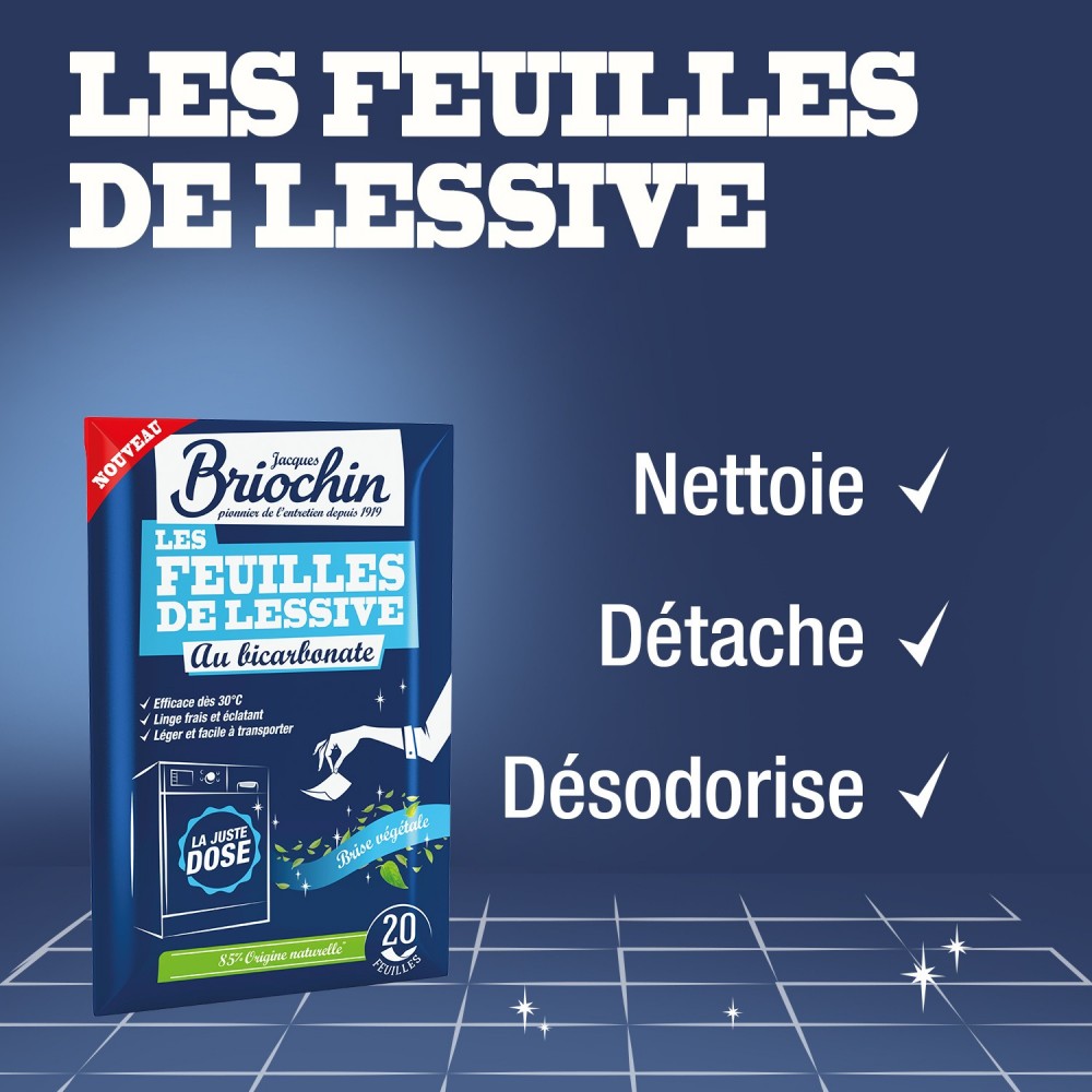 Acheter Feuilles de lessive au Bicarbonate parfum Brise végétale