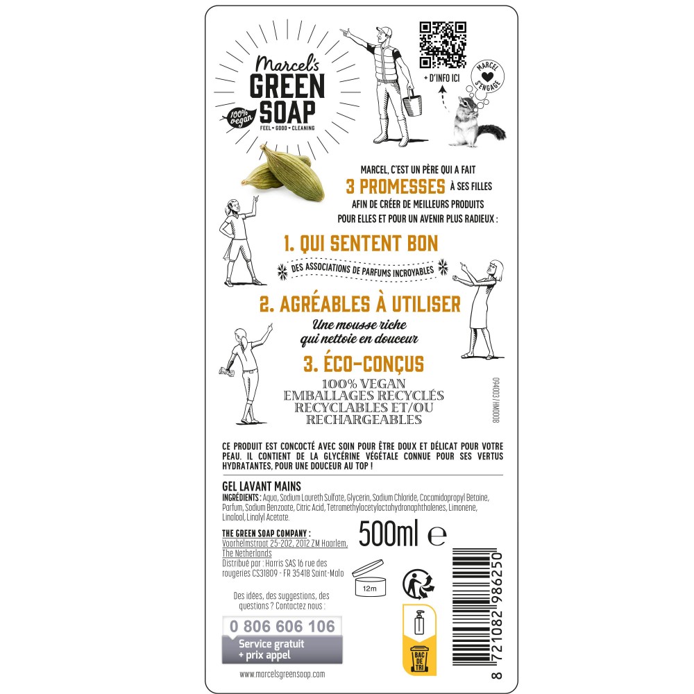 Acheter Le Gel Lavant Mains Santal & Cardamome 500ml