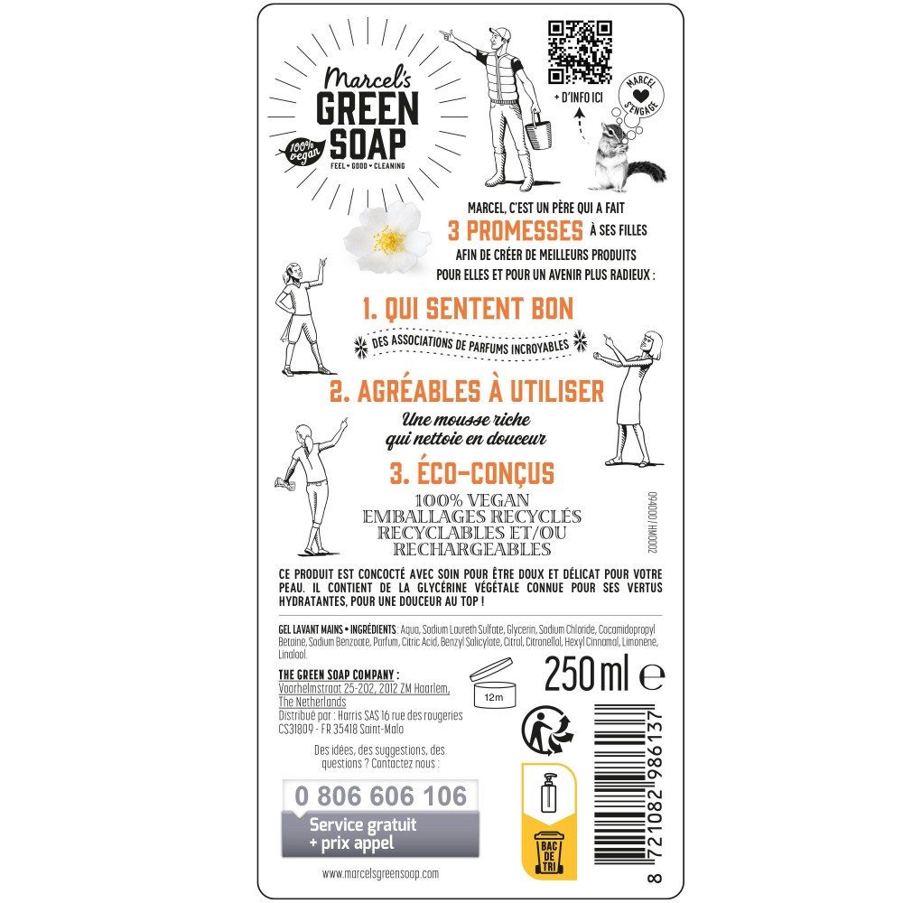 Acheter Le Gel Lavant Mains Orange & Jasmin 250ml