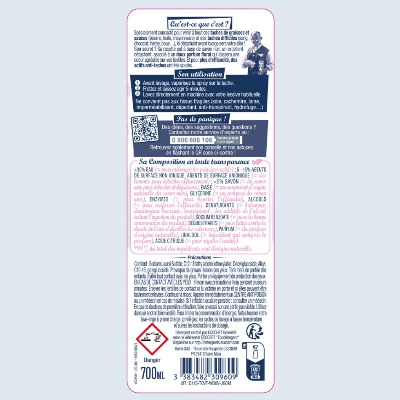 Acheter Le détachant avant lavage au Savon Noir