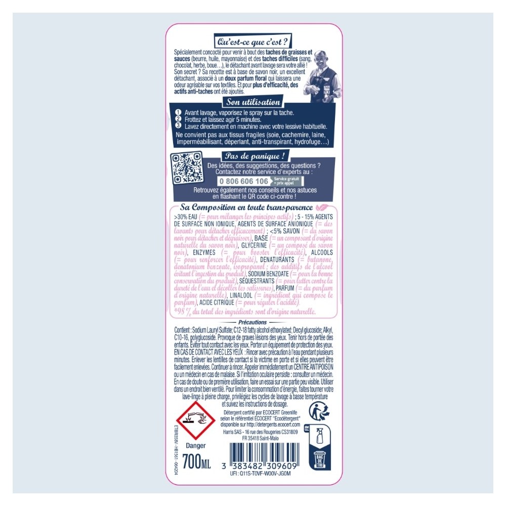 Acheter Le détachant avant lavage au Savon Noir