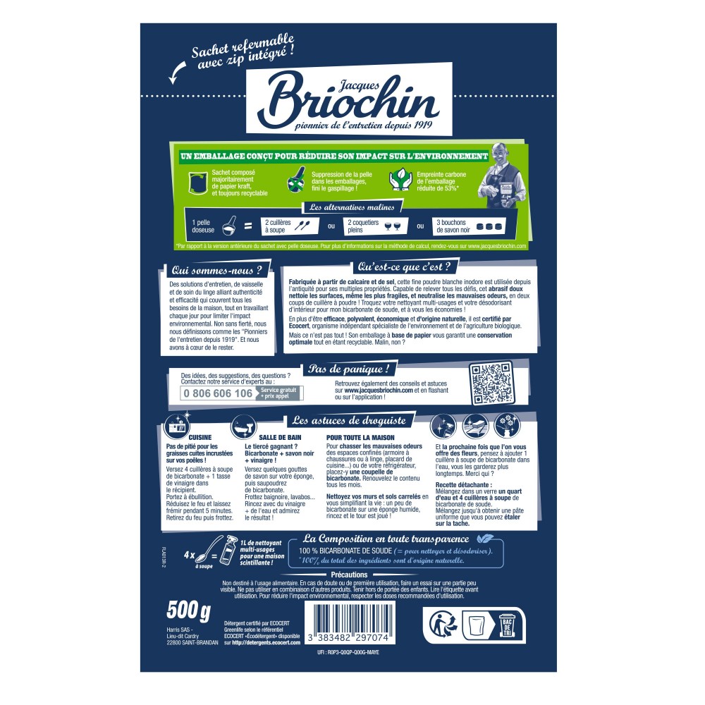 Acheter Bicarbonate de soude 500g