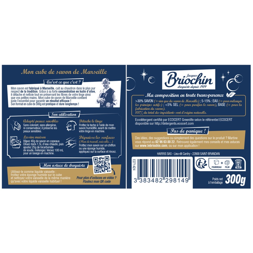 Acheter Le cube de savon de Marseille