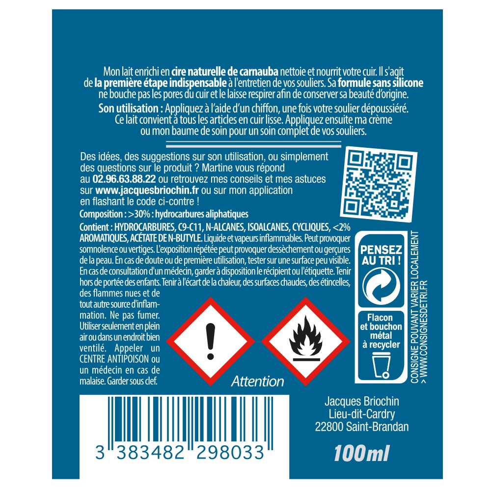 Acheter Lait nettoyant cuir