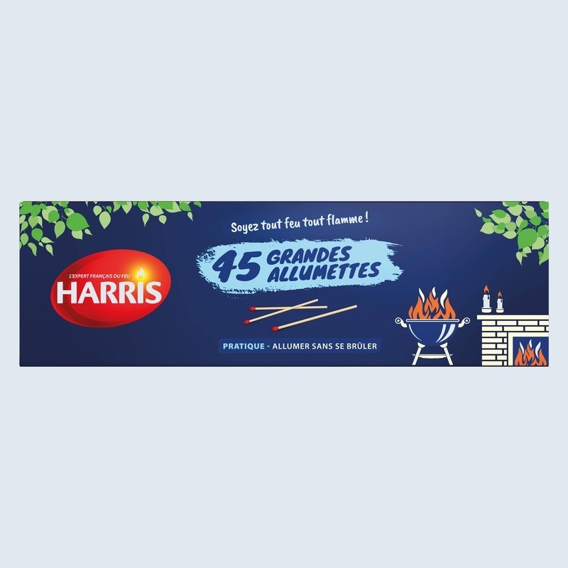 Harris - 45 Grandes allumettes certifiées FSC®