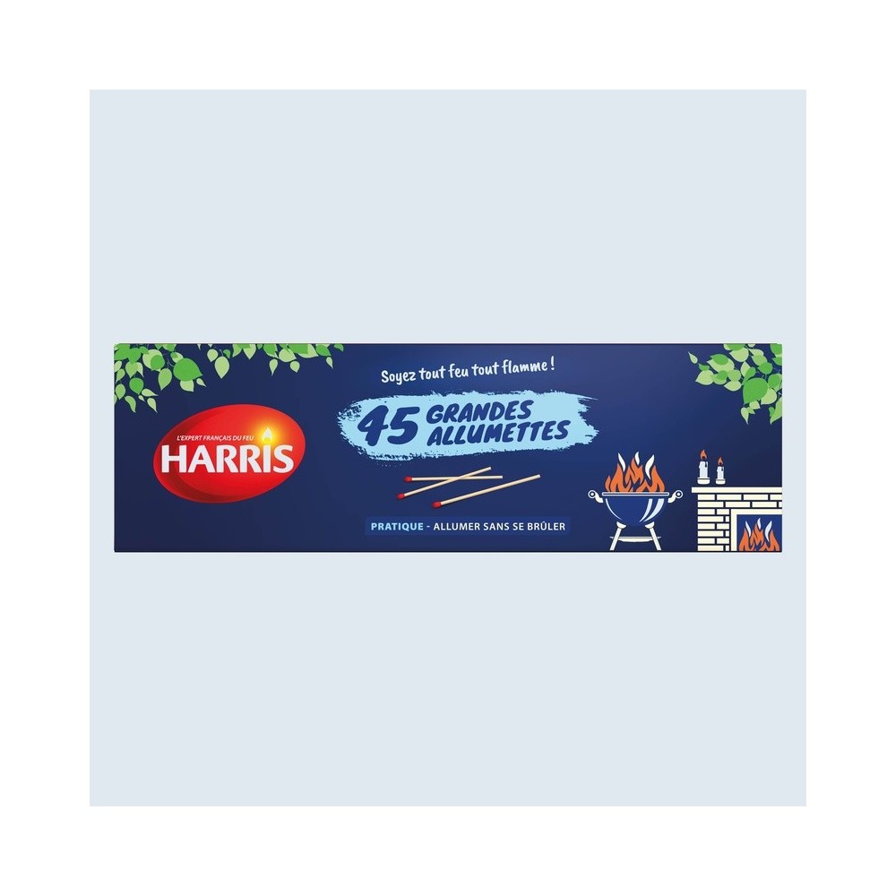 Harris - 45 Grandes allumettes certifiées FSC®