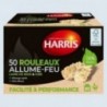 Harris - 50 rouleaux allume-feu 100% naturels