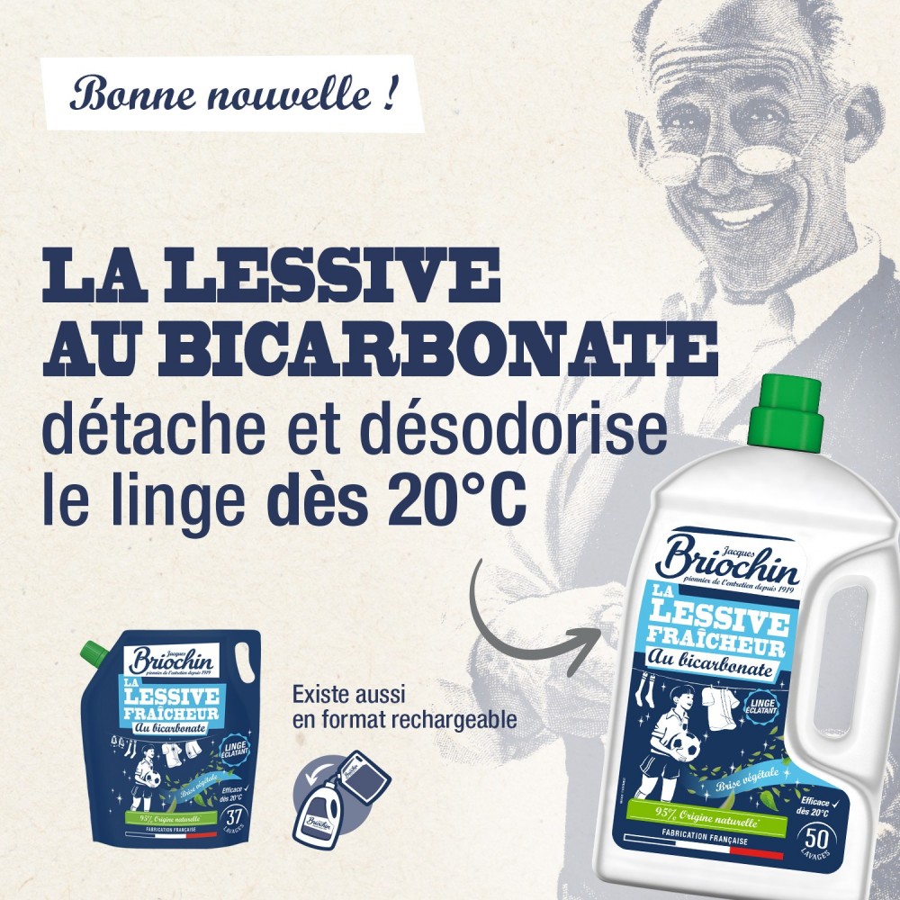 Acheter Lessive au bicarbonate 50 lavages 2,27L