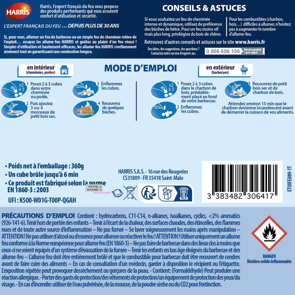 Acheter 96 cubes sans odeur