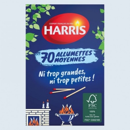 Harris - 70 Allumettes moyennes certifiées FSC®