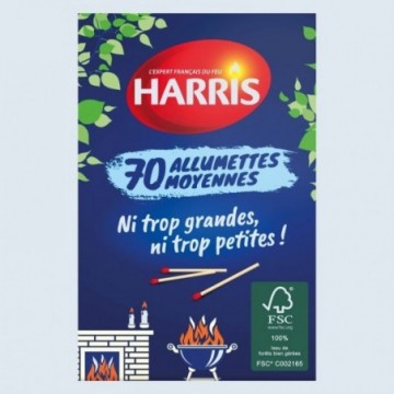 Harris - 70 Allumettes moyennes certifiées FSC®
