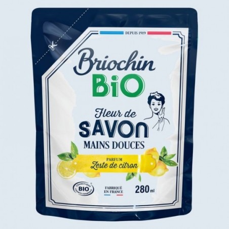 Briochin depuis 1919 - Recharge savon mains zeste de citron 280ml