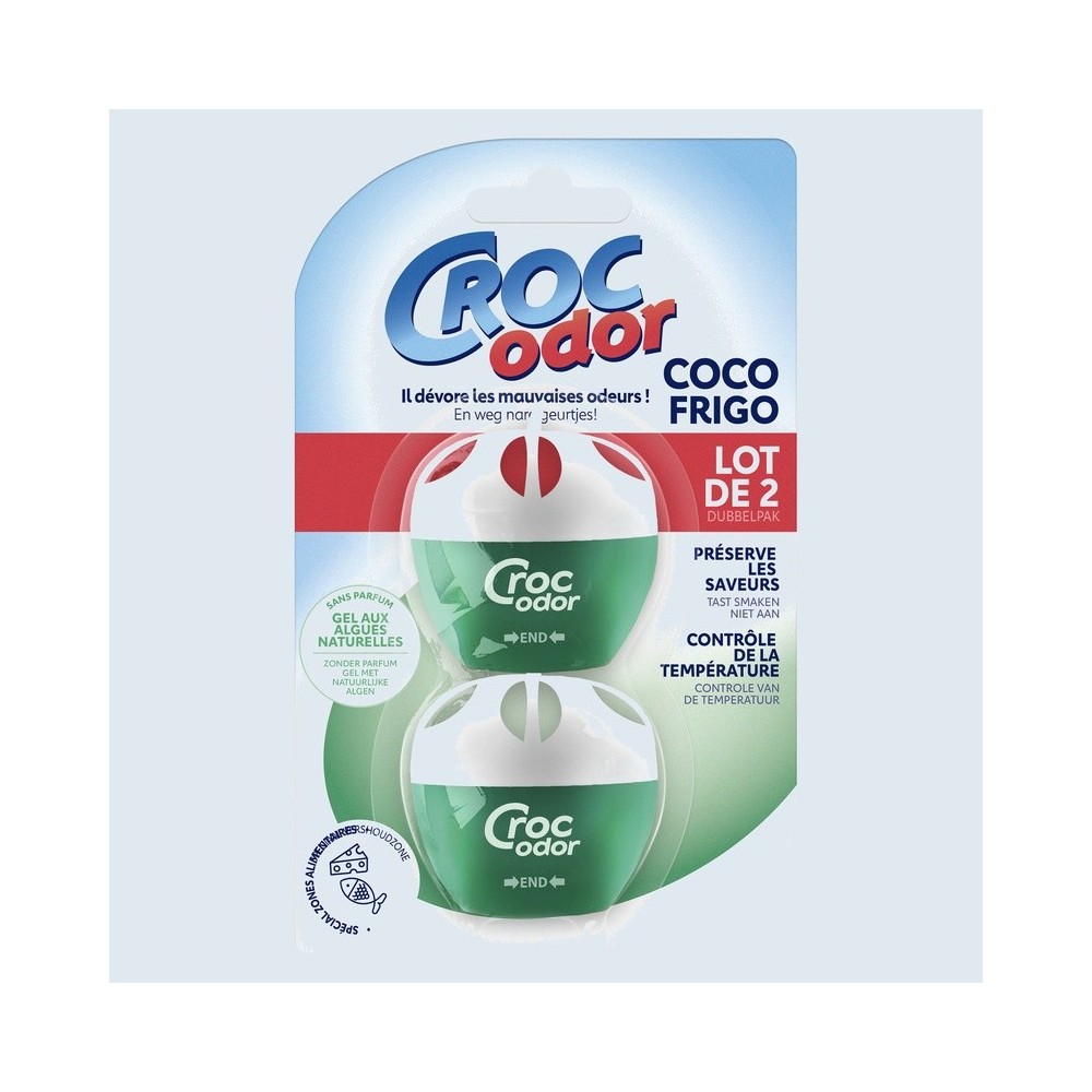 Croc Odor - Absorbeur d'odeurs Frigo x2