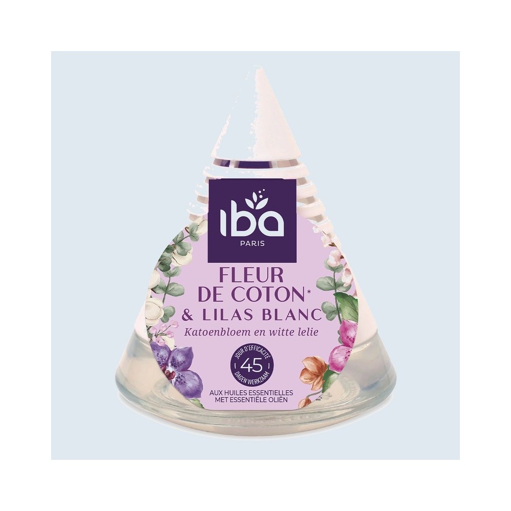 Iba - Pyramide de parfum d'intérieur Fleur de Coton & Lilas Blanc