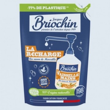 Jacques Briochin - Recharge liquide Vaisselle Mains Savon liquide de Marseille Ecocert