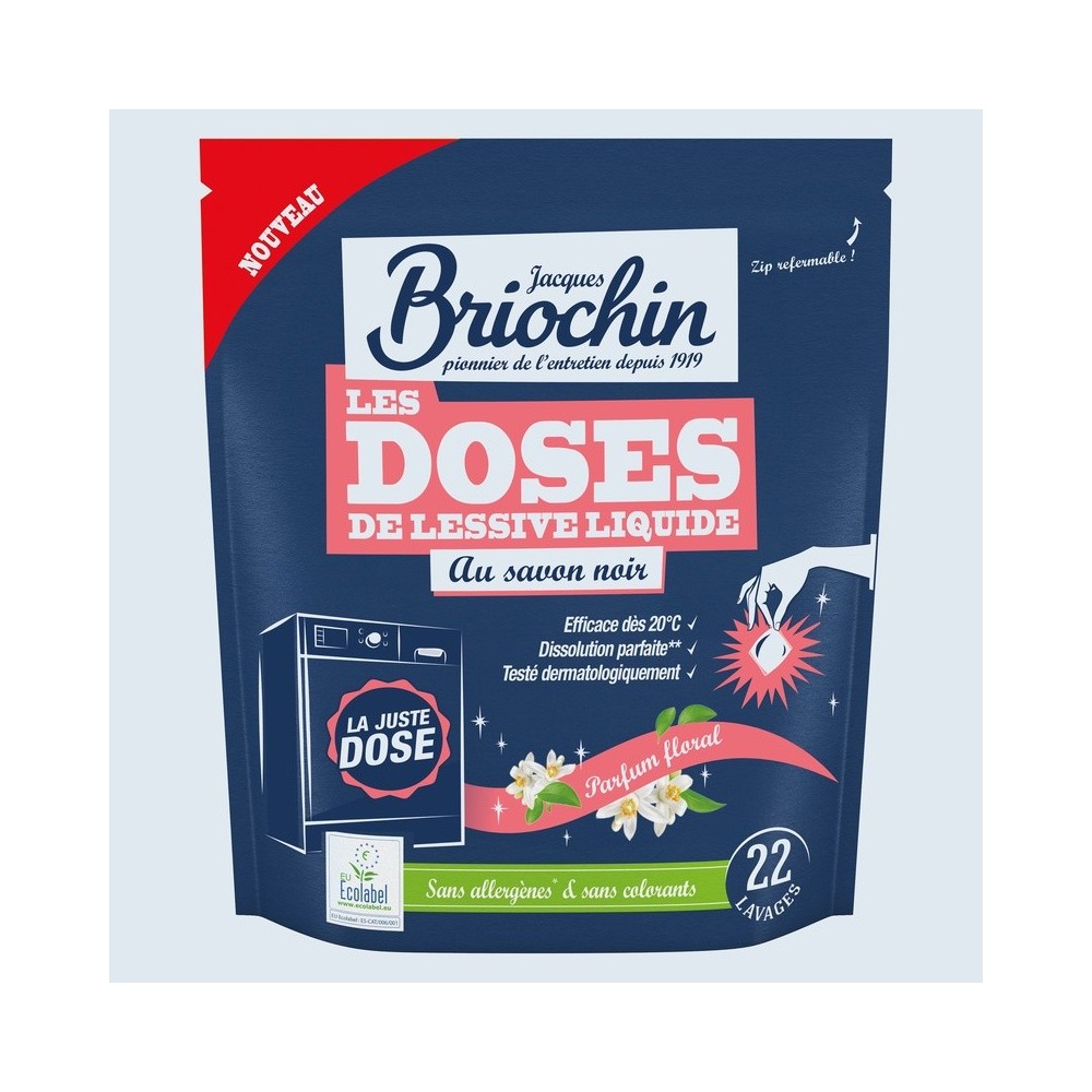 Maison Briochin - 22 Doses de Lessive liquide au Savon noir