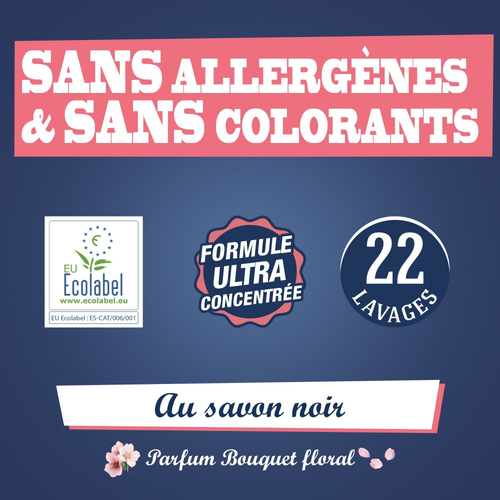 Acheter 22 Doses de Lessive liquide au Savon noir