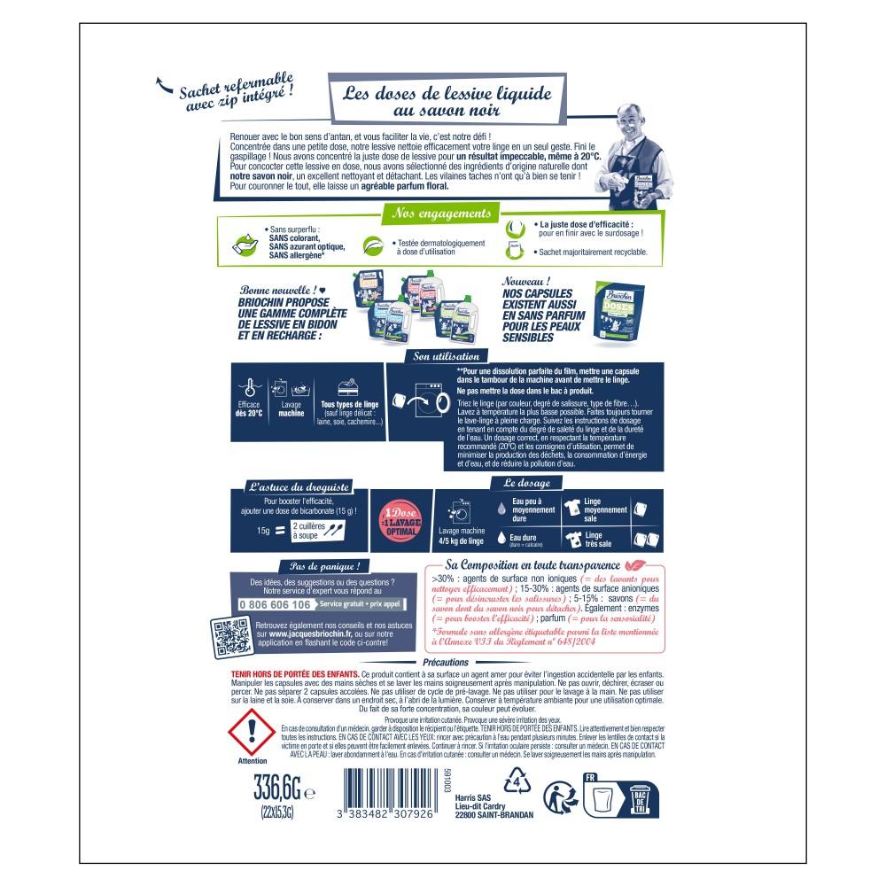 Acheter 22 Doses de Lessive liquide au Savon noir