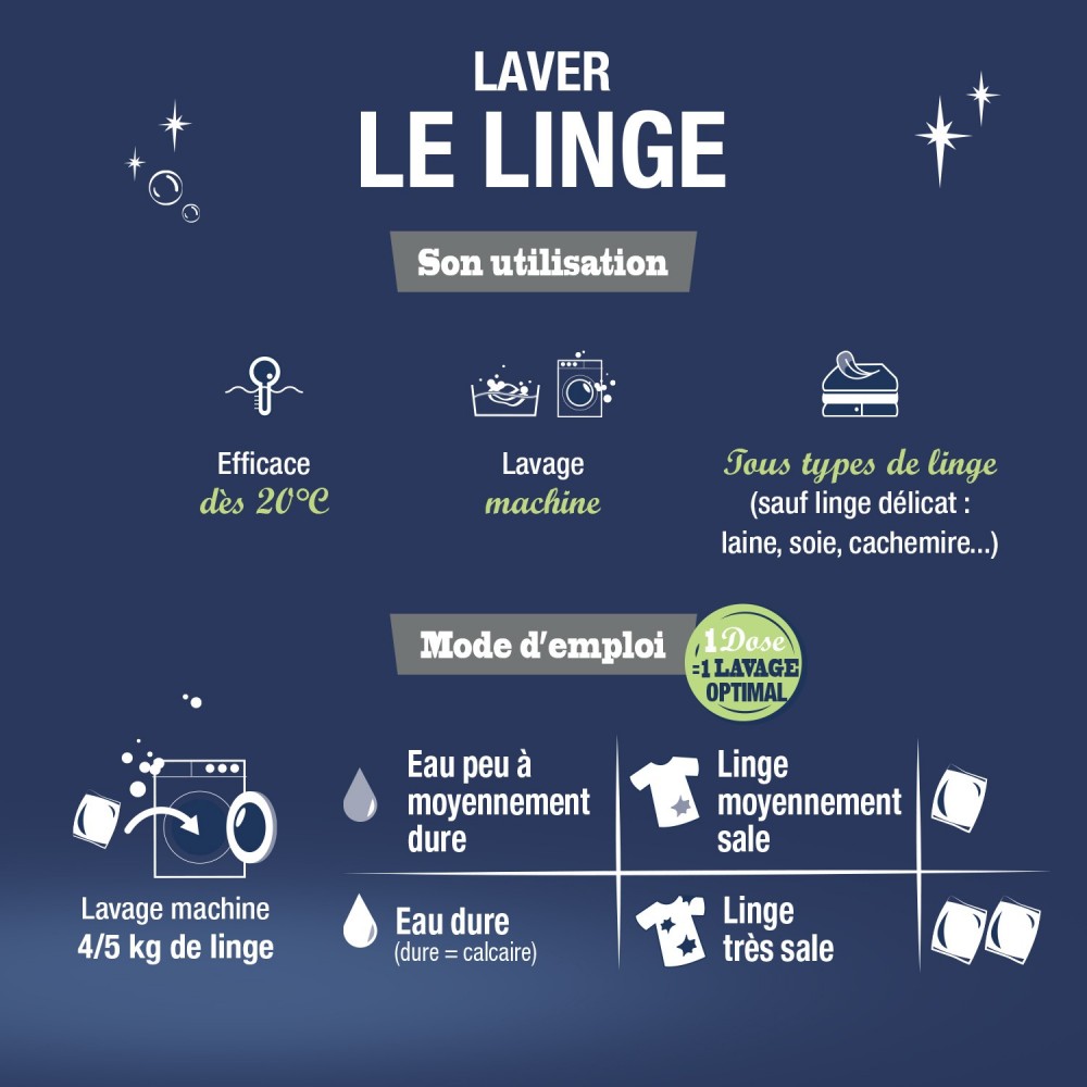 Acheter 22 doses Lessive Liquide Peaux Sensibles