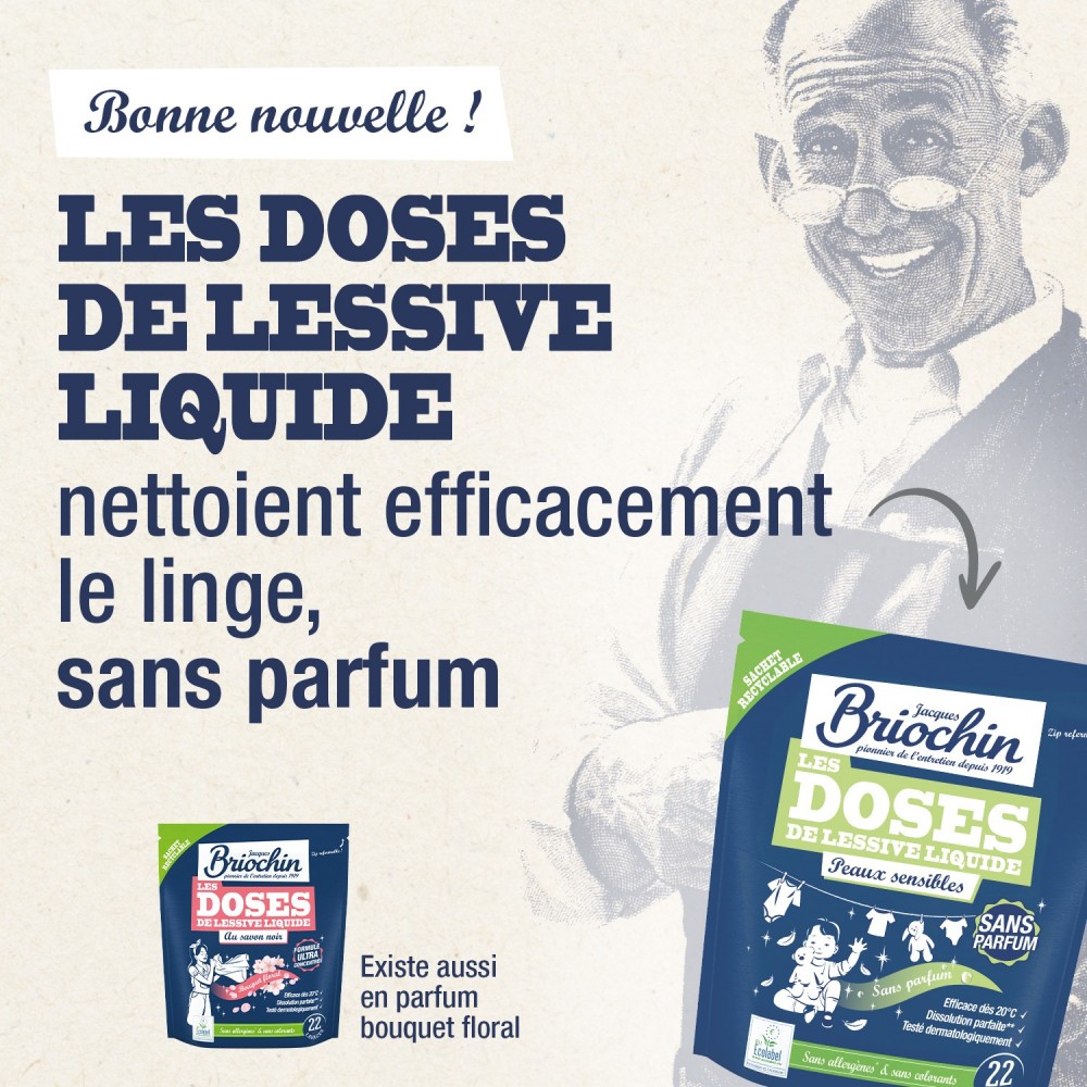 Acheter 22 doses Lessive Liquide Peaux Sensibles