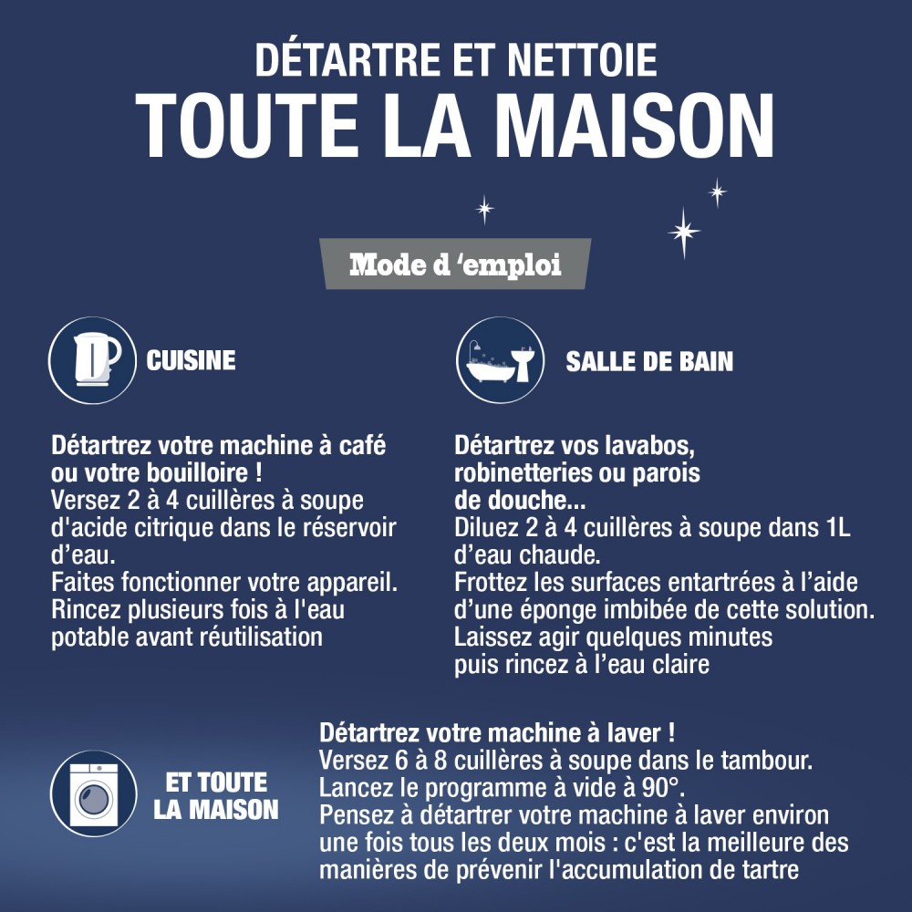 Acheter L'Acide Citrique grand format - 900g