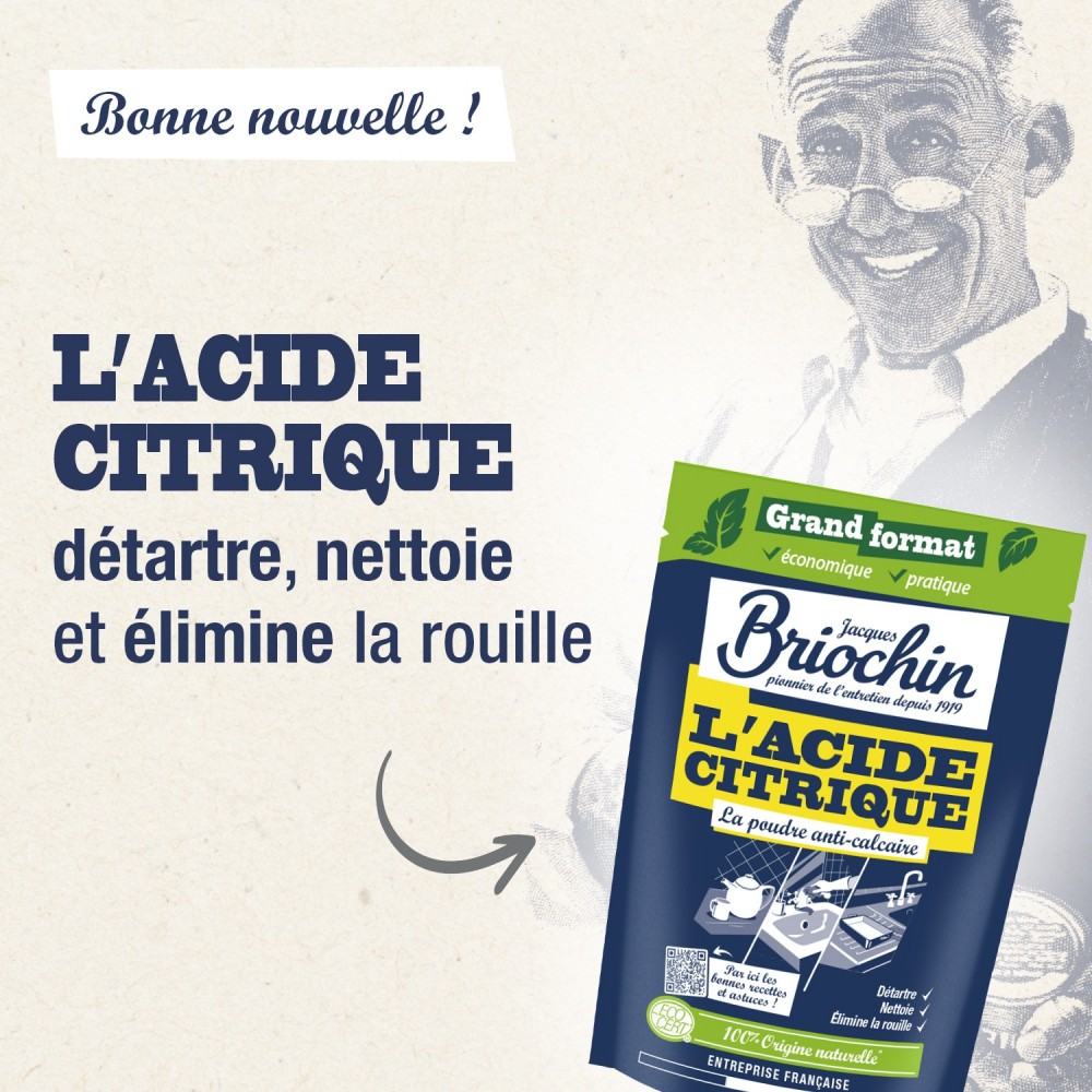 Acheter L'Acide Citrique grand format - 900g