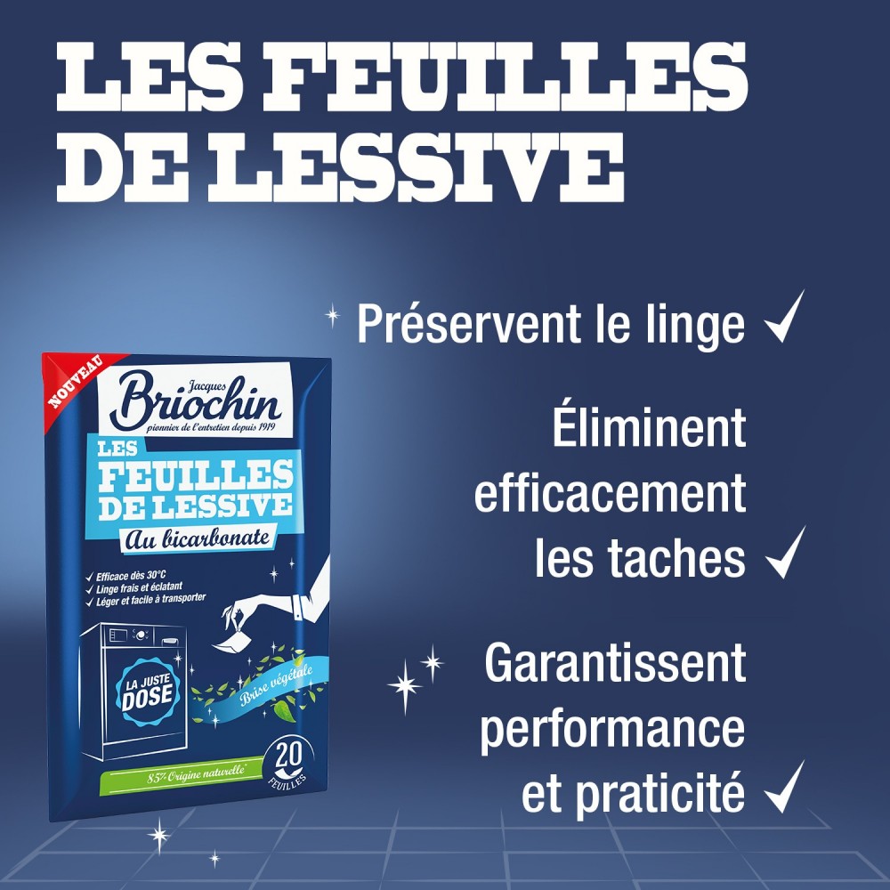 Acheter Feuilles de lessive au Bicarbonate parfum Brise végétale