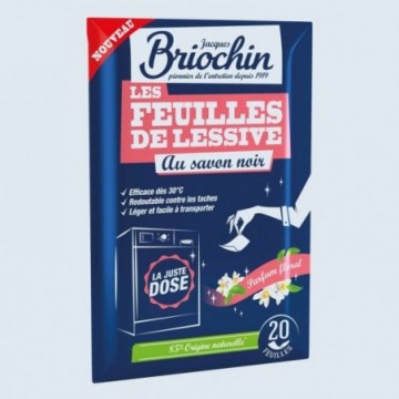Jacques Briochin - Feuilles de lessive au Savon noir parfum Bouquet floral