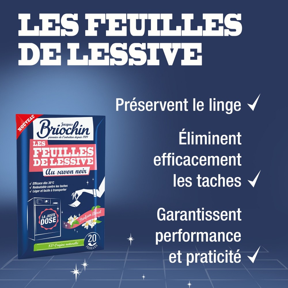 Acheter Feuilles de lessive au Savon noir parfum Bouquet floral