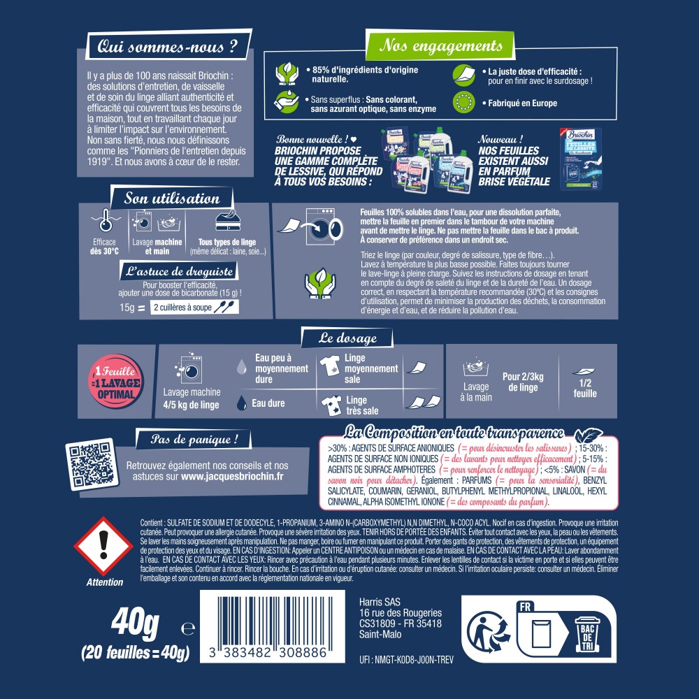 Acheter Feuilles de lessive au Savon noir parfum Bouquet floral