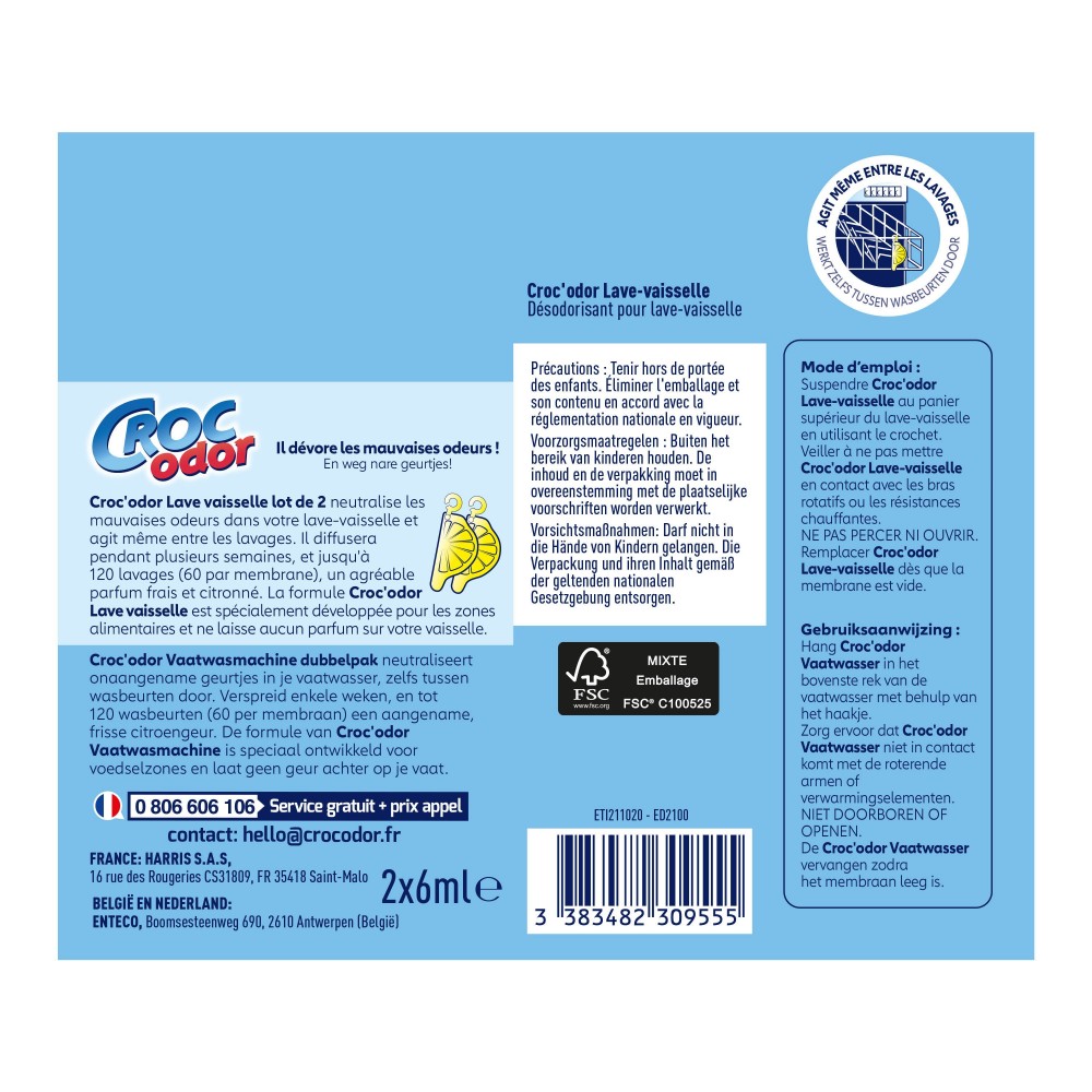 Acheter Désodorisant lave-vaisselle citron