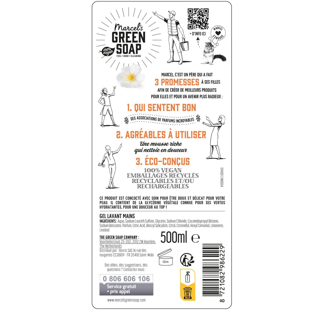 Acheter Le Gel Lavant Mains Orange & Jasmin 500ml