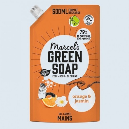 Marcel's Green Soap - Recharge Gel Lavant Mains Orange & Jasmin