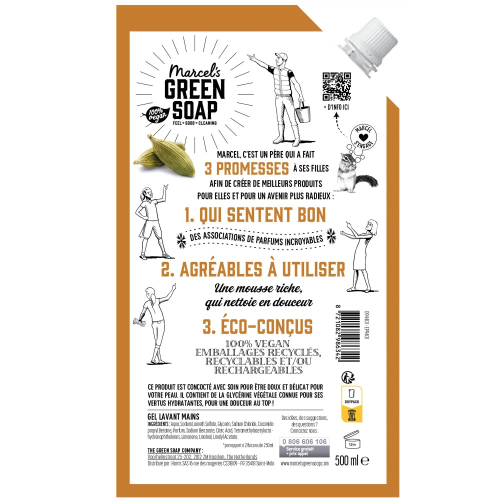 Acheter Recharge Gel Lavant Mains Santal & Cardamome