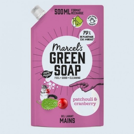 Marcel's Green Soap - Recharge Gel Lavant Mains Patchouli & Cranberry