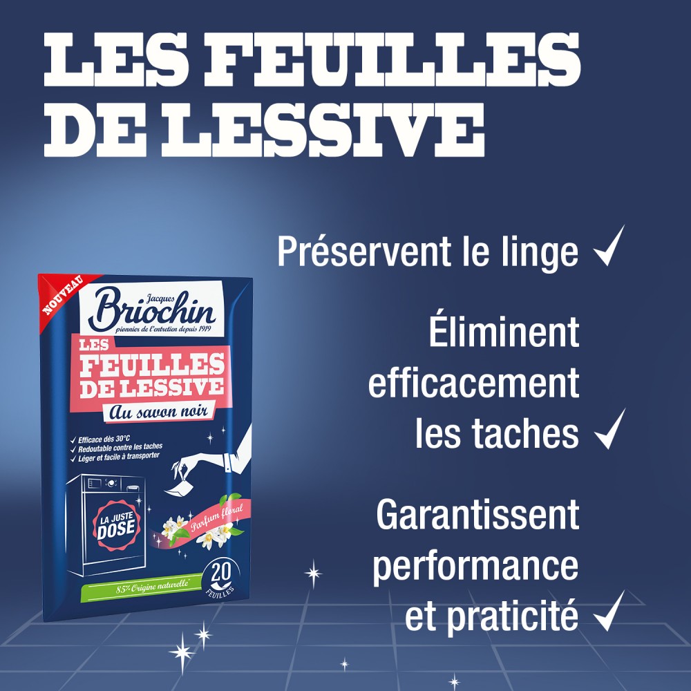 Acheter Lot de 4 feuilles de lessives au savon noir