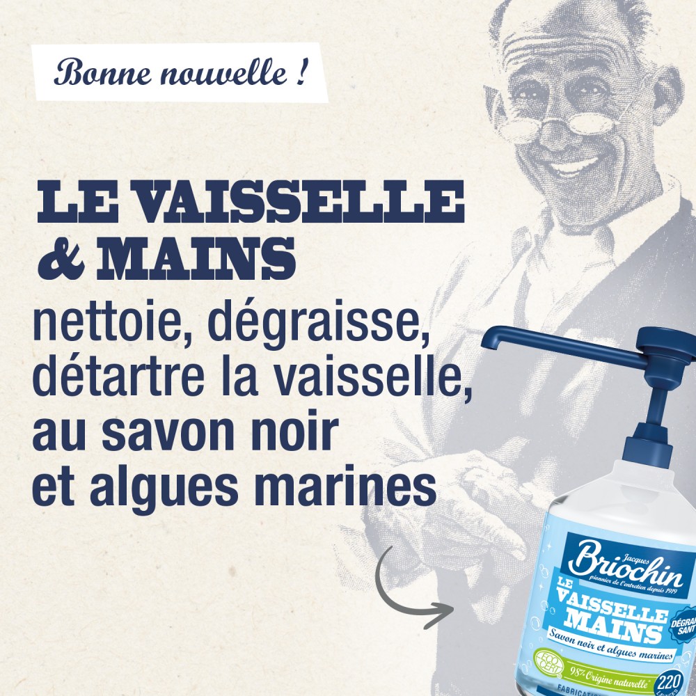 Acheter Liquide vaisselle et main savon noir et algues marines