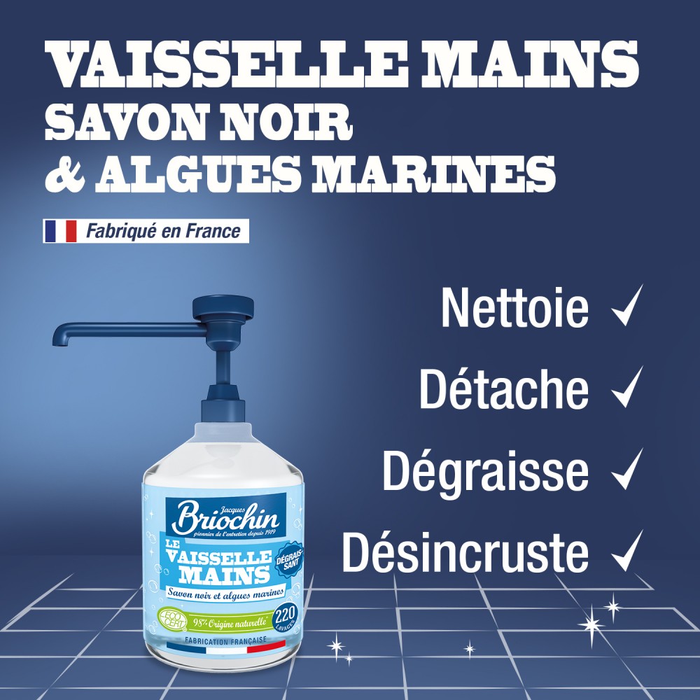 Acheter Liquide vaisselle et main savon noir et algues marines