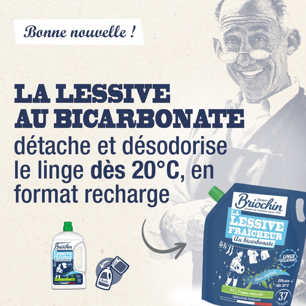 Acheter Lot de 6 recharges de lessives fraicheur au bicarbonate