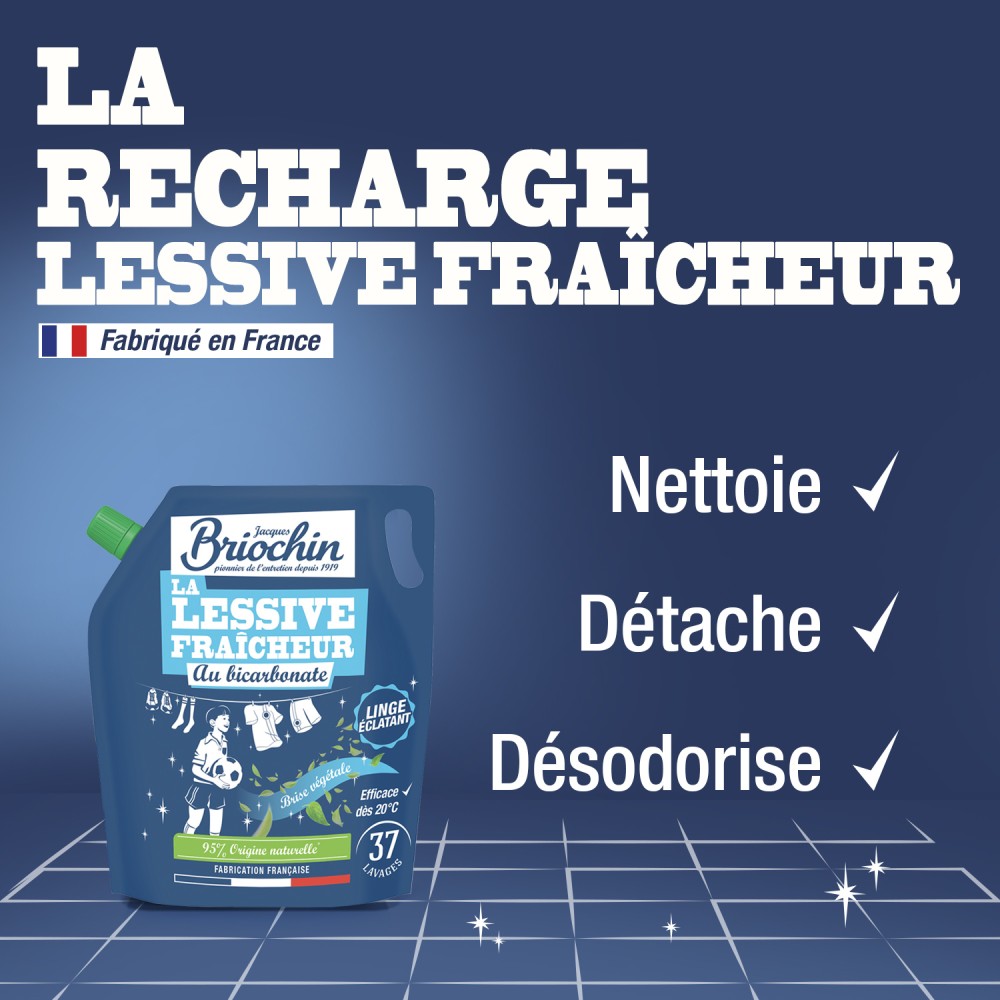 Acheter Lot de 6 recharges de lessives fraicheur au bicarbonate