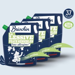 Lot de 3 recharges de lessives peaux sensibles