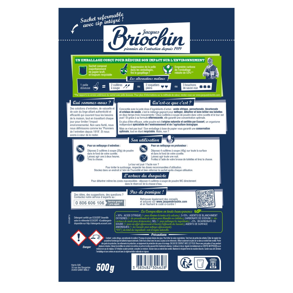 Acheter Lot de 6 Poudre WC super détartrante