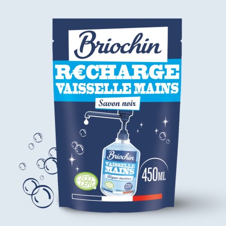 Jacques Briochin - Recharge liquide vaisselle mains savon noir