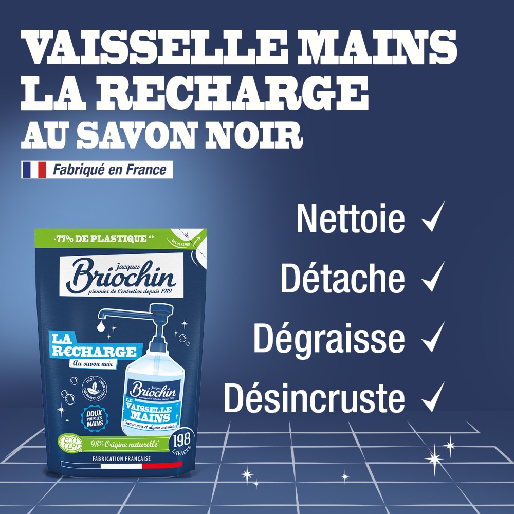 Acheter Recharge liquide vaisselle mains savon noir