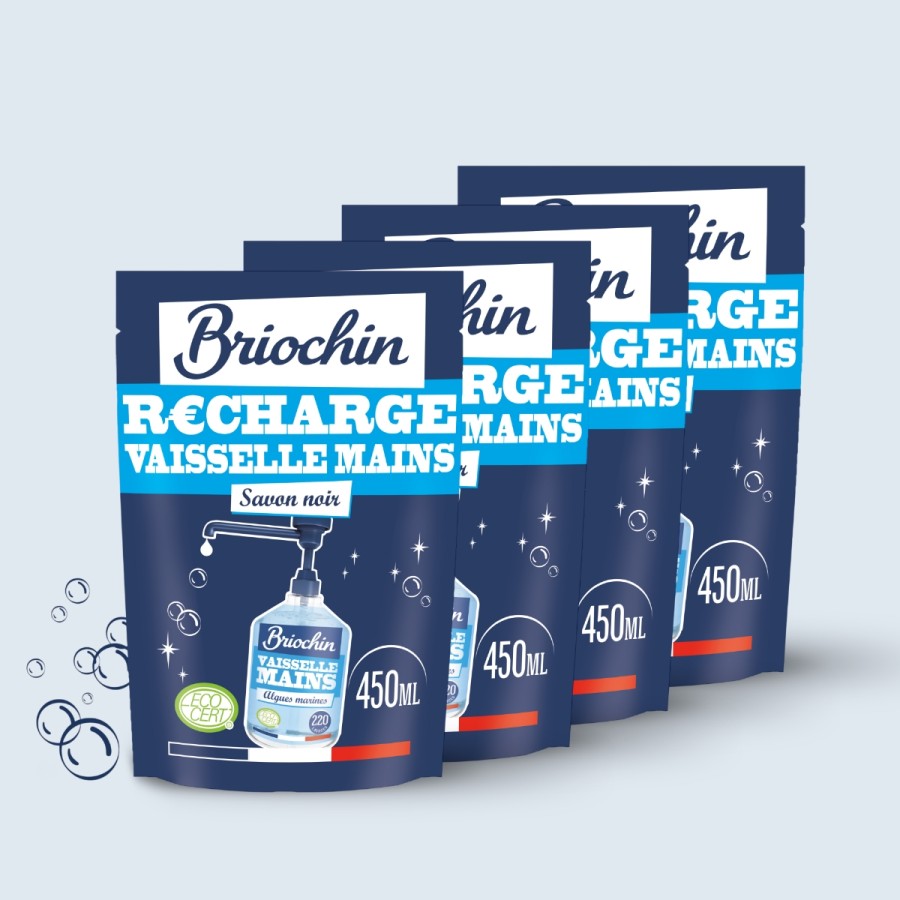 Acheter Lot de 4 recharges liquide vaisselle au savon noir